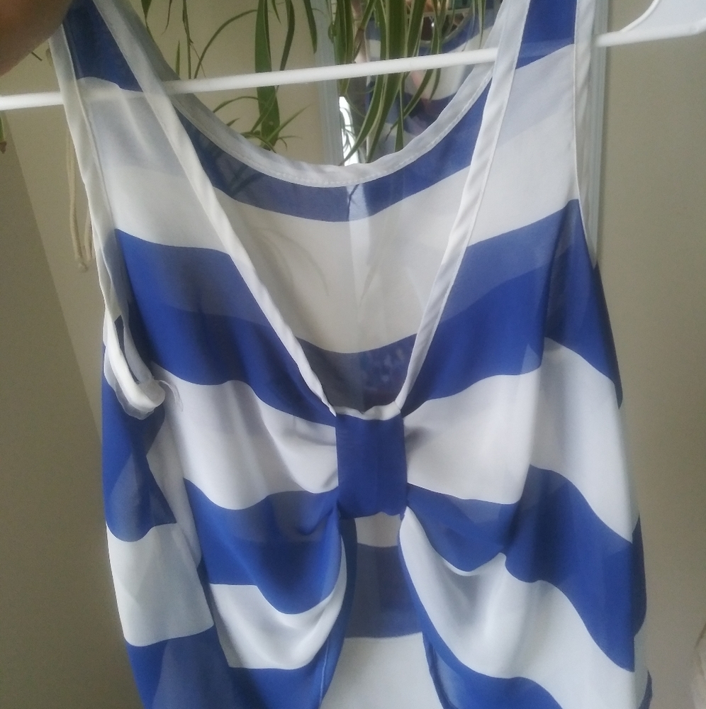 Open back sheer tank